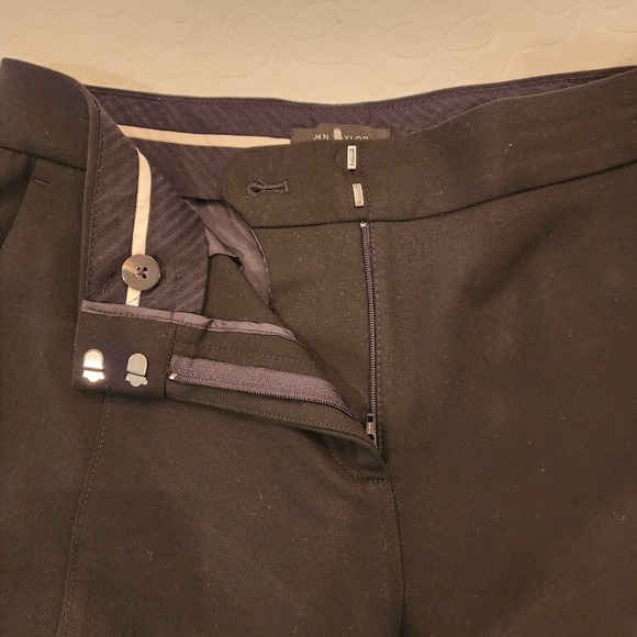 Ann Taylor Womens Pants Size 4 Black Wide Leg Crop Culottes Career Work Trousers - Picture 3 of 12